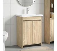 vidaXL Juego de muebles de baño Roble Sonoma 81 x 40 x 84,5 cm