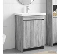 vidaXL Juego de muebles de baño Sonoma gris 61 x 40 x 84,5 cm