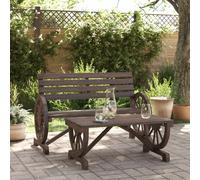 vidaXL Juego de muebles de jardín 2 piezas madera maciza de abeto