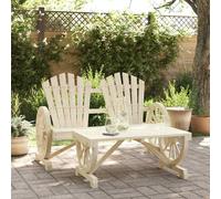 vidaXL Juego de muebles de jardín 2 piezas madera maciza de pino