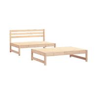 vidaXL Juego de muebles de jardín 2 piezas Madera maciza de pino Natural