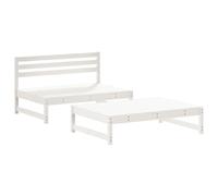 vidaXL Juego de muebles de jardín 2 piezas madera maciza en color Pino blanco/Douglas natural/Pino natural y más | almacenamiento funcional diseño moderno para baño dormitorio sala