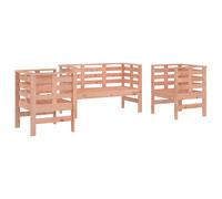vidaXL Juego de muebles de jardín 3 pzas madera maciza abeto Douglas