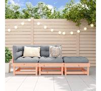 vidaXL Juego de muebles de jardín 3 pzas madera maciza abeto Douglas