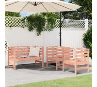 vidaXL Juego de muebles de jardín 3 pzas madera maciza abeto Douglas