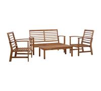 vidaXL Juego de muebles de jardín 4 piezas madera maciza de acacia