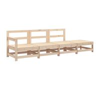 vidaXL Juego de muebles de jardín 4 piezas madera maciza de pino