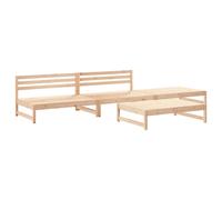 vidaXL Juego de muebles de jardín 4 piezas madera maciza de pino