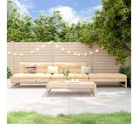 vidaXL Juego de muebles de jardín 4 piezas madera maciza de pino