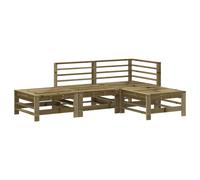vidaXL Juego de muebles de jardín 4 pzas madera de pino impregnada