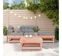 vidaXL Juego de muebles de jardín 4 pzas madera maciza abeto Douglas