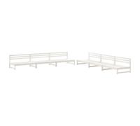vidaXL Juego de muebles de jardín 6 piezas madera maciza pino blanco
