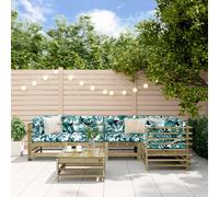 vidaXL Juego de muebles de jardín 6 pzas madera de pino impregnada