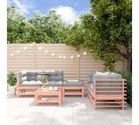 vidaXL Juego de muebles de jardín 6 pzas madera maciza abeto Douglas