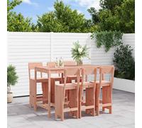 vidaXL Juego de muebles de jardín 7 pzas madera maciza abeto Douglas