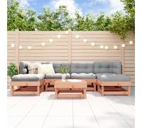 vidaXL Juego de muebles de jardín 7 pzas madera maciza abeto Douglas