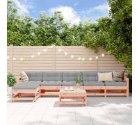 vidaXL Juego de muebles de jardín 7 pzas madera maciza abeto Douglas