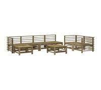 vidaXL Juego de muebles de jardín 8 pzas madera de pino impregnada