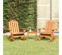 vidaXL Juego de muebles de jardín Adirondack 3 piezas madera acacia