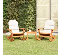 vidaXL Juego de muebles de jardín Adirondack 3 piezas madera acacia