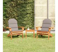 vidaXL Juego de muebles de jardín Adirondack 3 piezas madera acacia