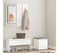 vidaXL Juego de muebles de recibidor madera ingeniería en color Madera antigua/Roble artisan/Roble Sonoma y más | almacenamiento funcional diseño moderno para baño dormitorio sala