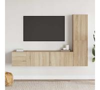 vidaXL Juego de muebles de salón 3 piezas roble Sonoma