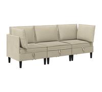 vidaXL Juego de muebles de salón 3 uds. Tela Multicolor Arena