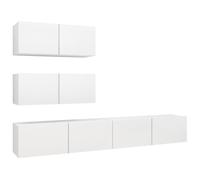 vidaXL Juego de muebles de salón 4 piezas 100x30x30 cm, Mueble de Salon, Mueble TV, Mueble TV salon, Mesa de TV, Mueble tele