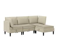 vidaXL Juego de muebles de salón 4 uds. Tela Multicolor Arena