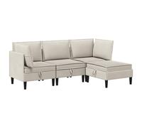 vidaXL Juego de muebles de salón 4 uds. Tela Multicolor Avena