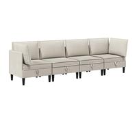 vidaXL Juego de muebles de salón 4 uds. Tela Multicolor Avena