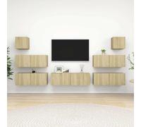 vidaXL Set de muebles de salón TV 7 piezas madera de ingeniería 100x30x30 cm, Mueble de Salon, Mueble TV, Mueble TV salon, Mesa de TV, Mueble tele
