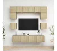 vidaXL Juego de muebles de salón 8 piezas roble Sonoma
