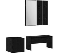 vidaXL Juego de muebles para recibidor, 5 piezas, 80 x 30,5 x 40 cm, material de madera