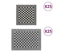 vidaXL Juego de paños 50 unidades algodón negro y blanco