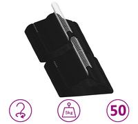 vidaXL Juego de perchas ropa 50 uds antideslizantes terciopelo negro
