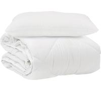 vidaXL: Juego de sábanas con fundas de almohada, 2 unidades, color blanco, microfibra