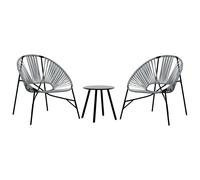 vidaXL Juego de sillas de jardín 3 uds ratán sintético blanco y en color Negro y blanco/Negro y gris claro/Negro y amarillo y más | cómodas modernas ergonómicas para comedor cocina salón hogar