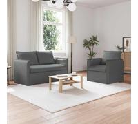 vidaXL Juego de Sofá 2 pcs Gris oscuro 136 x 82 x 85 cm Tela