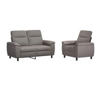 vidaXL Juego de Sofá 2 pcs Topo Tela