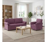 vidaXL Juego de Sofá 2 uds. Morado Terciopelo