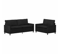 vidaXL Juego de Sofá 2 uds. Terciopelo Multicolor Negro