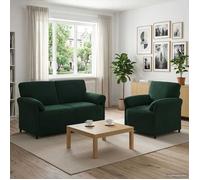vidaXL Juego de Sofá 2 uds. Verde Oscuro Terciopelo