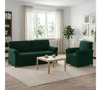 vidaXL Juego de Sofá 2 uds. Verde Oscuro Terciopelo