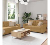 vidaXL Juego de sofá 3 piezas 221 x 80 x 80 cm Terciopelo marrón