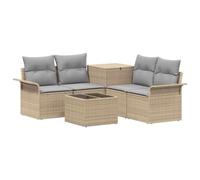 vidaXL Juego de Sofá 6 uds. 4-Número de plazas Beige y Gris Claro