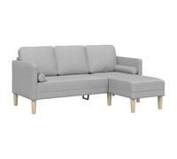 vidaXL Juego de Sofá Gris Nube 173 x 131 x 67 cm Poliéster, Juego de sofá Modular, sofá Rectangular, Asiento Duradero, configuración Flexible, Mueble Moderno para Interiores