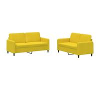 vidaXL Juego de sofás 2 piezas terciopelo amarillo