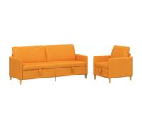 vidaXL Juego de Sofás con Almacenamiento 2 uds. Amarillo Oscuro